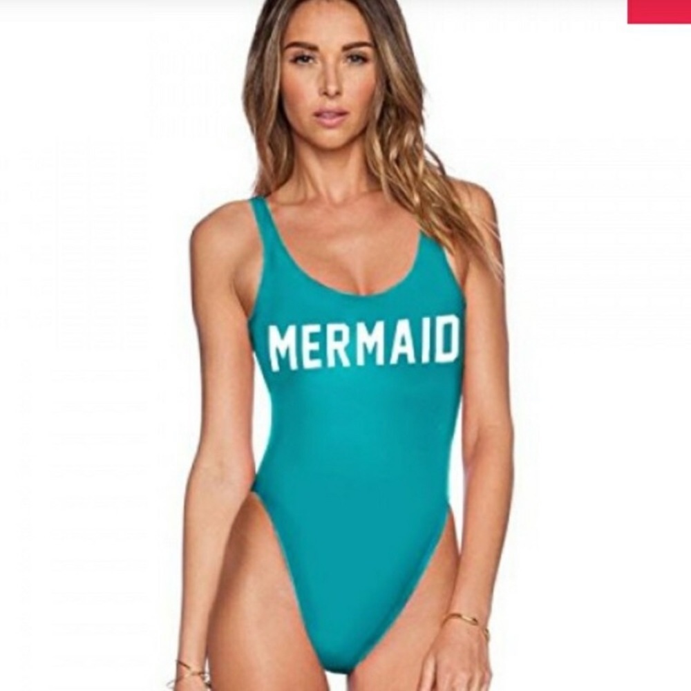 NWT Teal “Mermaid” One-Piece
